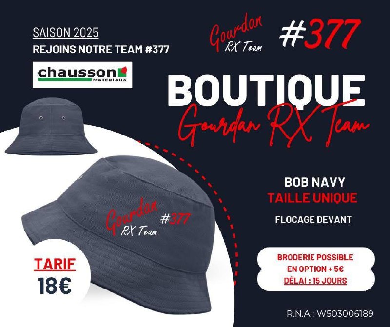 Bob navy Gourdan RX Team